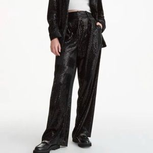 NWT DKNY VELVET SEQUIN TROUSER PANT